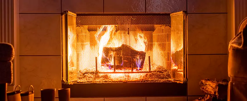 Mendota Hearth Landscape Fireplace Installation in Fairview Heights, Illinois